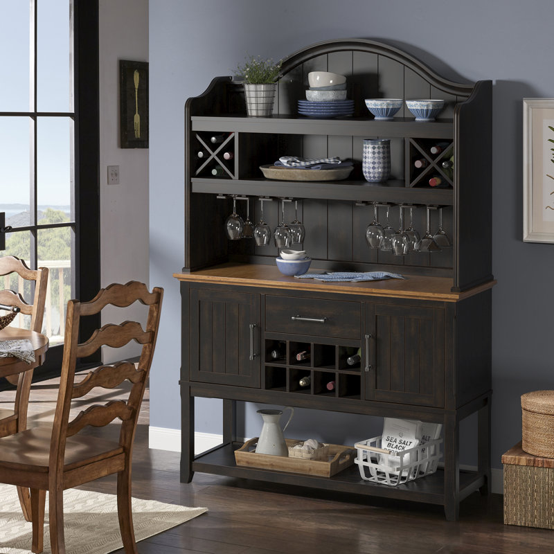 Kingstown Home Raber 51'' Solid Wood Sideboard with Bar Hutch & Reviews